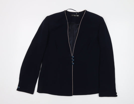 Womens UK Size 10 Jacques Vert Regular Black Blazer