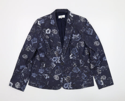 Country Casuals Women's Multicoloured Floral Blazer Size 14
