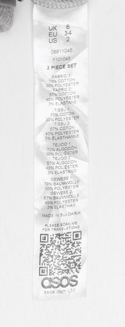 ASOS Women's Grey Jogger Trousers Size 6