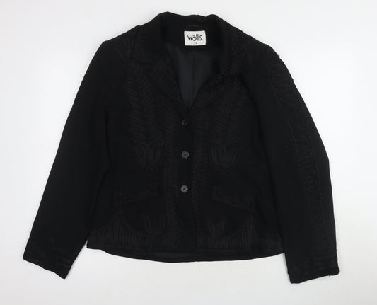 Womens UK Size 14 Wallis Black Basic Jacket