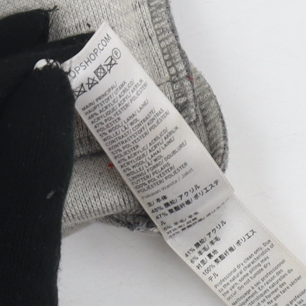 Womens UK Size 4 Topshop Grey Overcoat