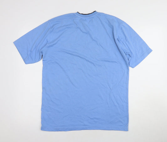 Umbro Men's Blue V-Neck T-Shirt, Size M