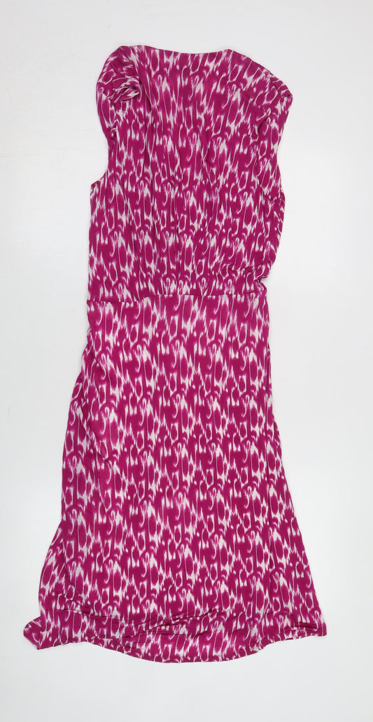 Laura Ashley Women’s Pink Animal Print Dress UK 12