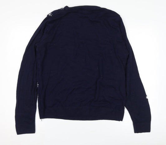 SoulCal & Co Men's Blue Christmas Jumper, XL Pullover