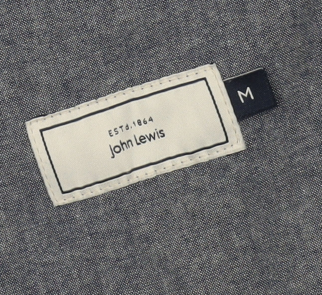 Mens UK Size M John Lewis Black Overcoat