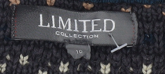 Limited Women's Multicoloured Cardigan, Size 10, Full Zip