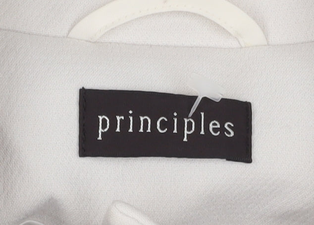 Principles Women’s White and Black Suit Jacket Size 12