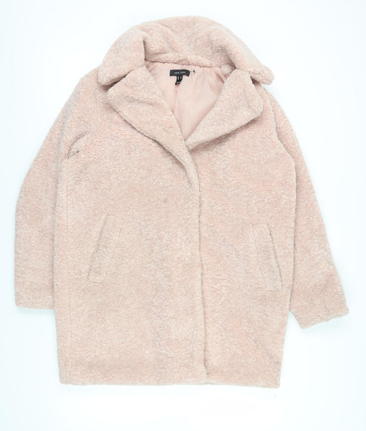 Womens UK Size 12 New Look Pink Overcoat