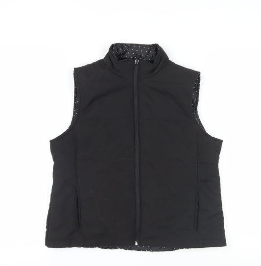 Womens UK Size M Mia Moda Black Gilet