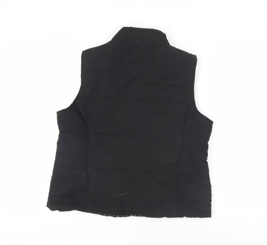 Womens UK Size M Mia Moda Black Gilet