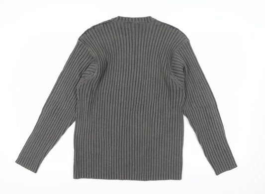 Next Men's Grey V-Neck Pullover Jumper, Large