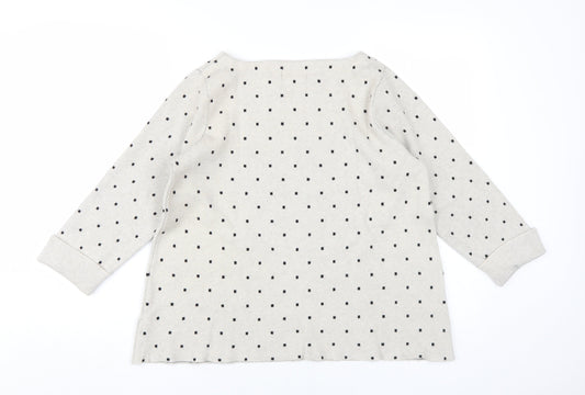 Cynthia Rowley Women's Beige Polka Dot Pullover Jumper L