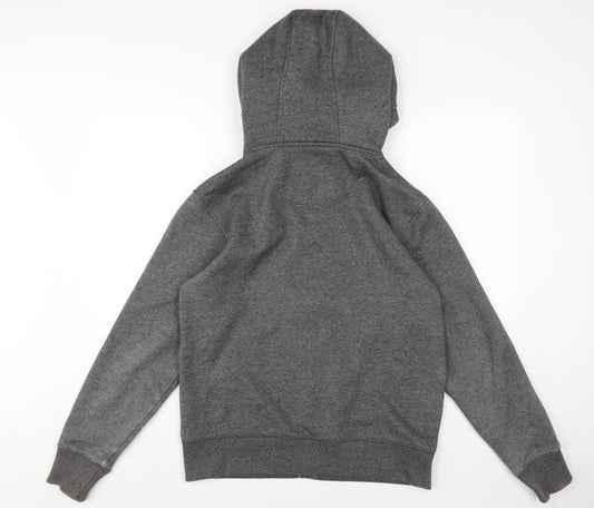 Mens UK Size M Soulcal & Co Grey Full Zip Hoodie