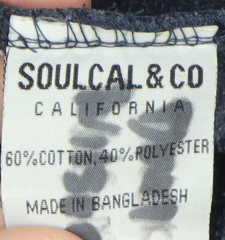SoulCal & Co Blue XS Henley Hoodie Unisex