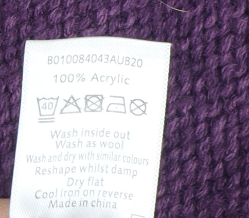 Womens UK Size M BM Purple Cardigan Jumper