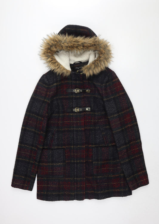 Womens UK Size 10 New Look Multicoloured Parka Coat