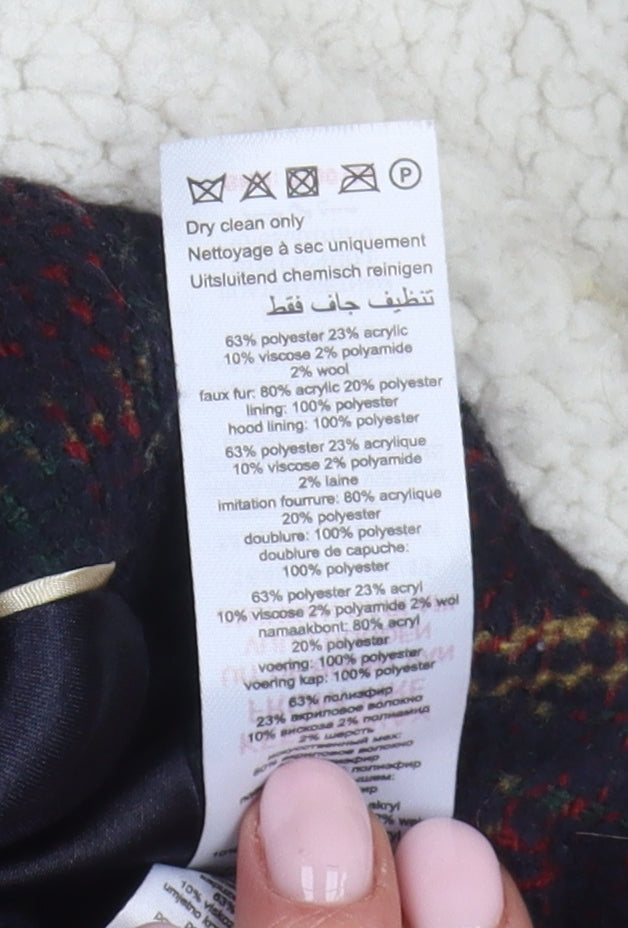 Womens UK Size 10 New Look Multicoloured Parka Coat