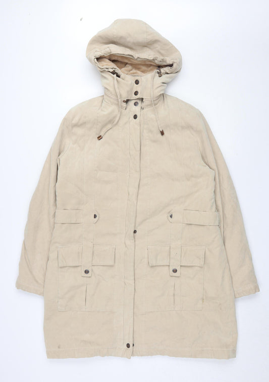 Womens UK Size M Klass Collection Beige Parka Coat