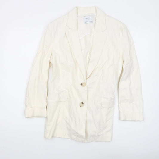Womens UK Size 12 Bershka Regular Ivory Blazer