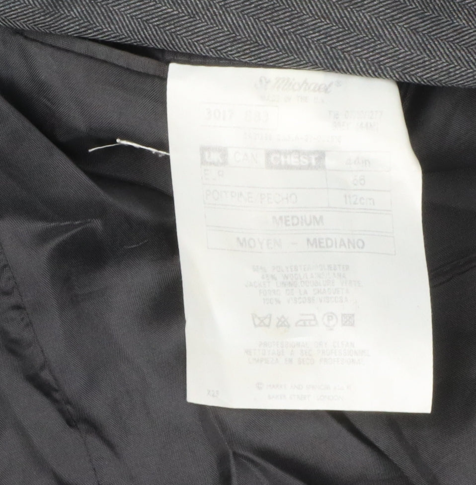 Mens UK Size 44 Marks and Spencer Regular Grey Suit Jacket