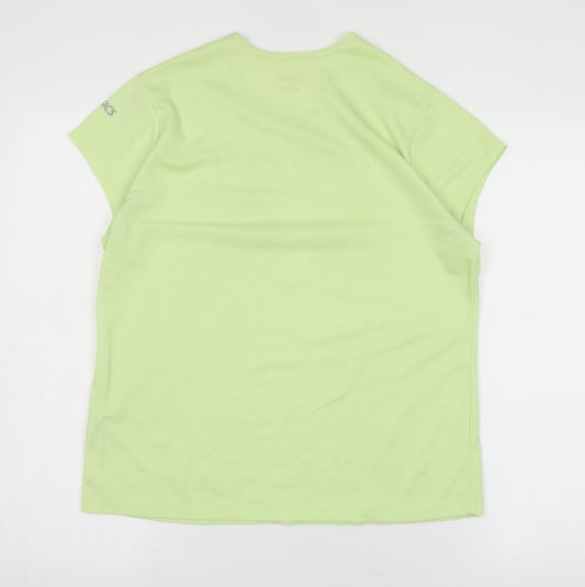 Unisex Adults UK Size XL ASICS Green Basic T-Shirt