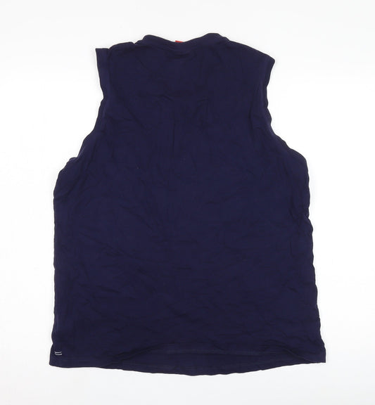 Slazenger Men's Blue Sleeveless Cotton T-Shirt