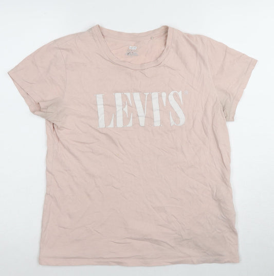 Womens UK Size M Levi's Pink Basic T-Shirt