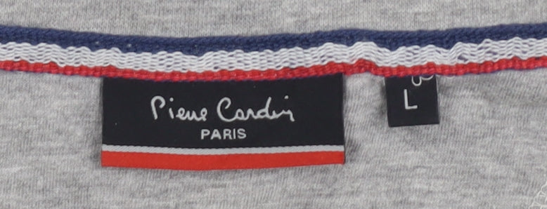 Pierre Cardin Men's Grey Graphic Print T-Shirt L