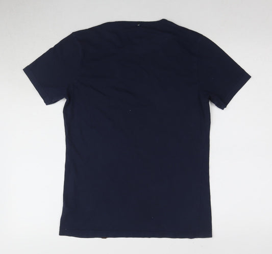 Pretty Green Men's XS Blue Graphic Print T-Shirt