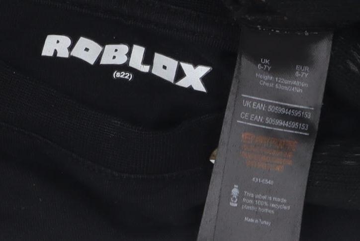 Roblox Boys Black Graphic T-Shirt - Size 8 Years