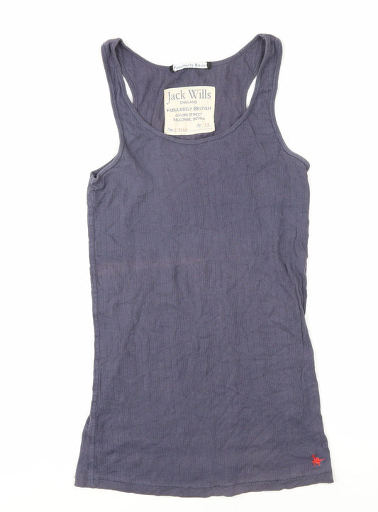 Womens UK Size 10 Jack Wills Blue Basic Tank