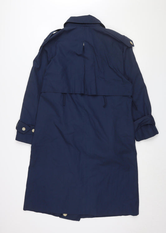 Classic Woman Women's Blue Trench Coat Size 10