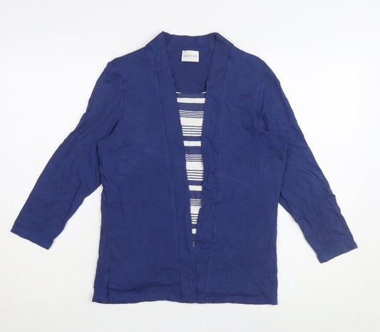 Womens UK Size 12 Eastex Blue Kimono Blouse