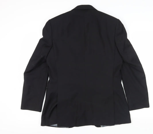 Mens UK Size 40 Red Herring Regular Black Suit Jacket