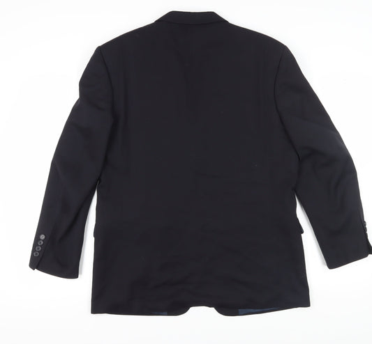 Mens UK Size 40 David Moss Regular Black Suit Jacket