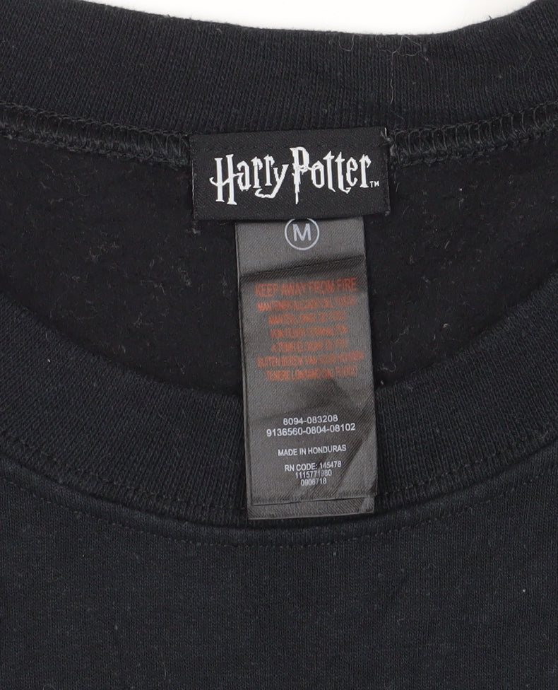 Unisex Adults UK Size M Harry Potter Black Pullover Sweatshirt