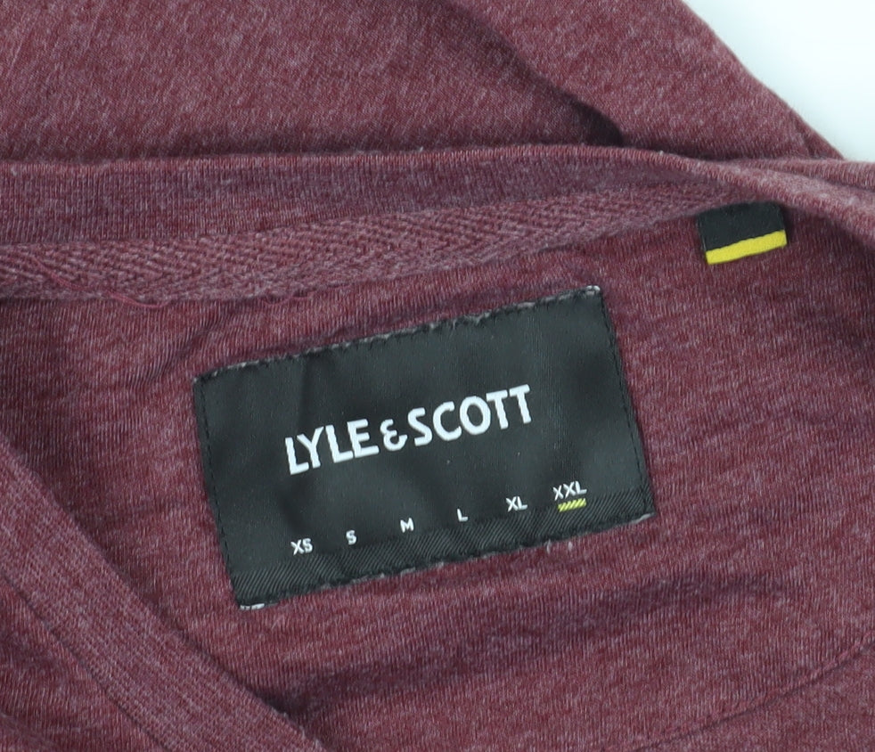 Lyle & Scott Men's Red XL T-Shirt, Classic Crew Neck
