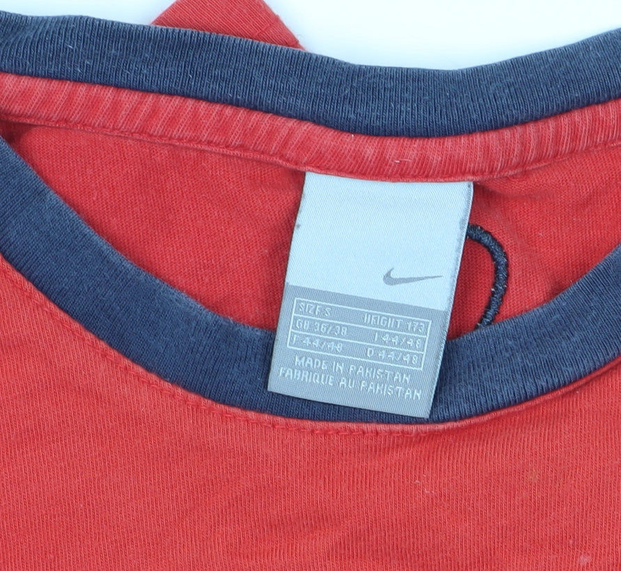 Nike Men's Red Sleeveless T-Shirt, Size 36/38