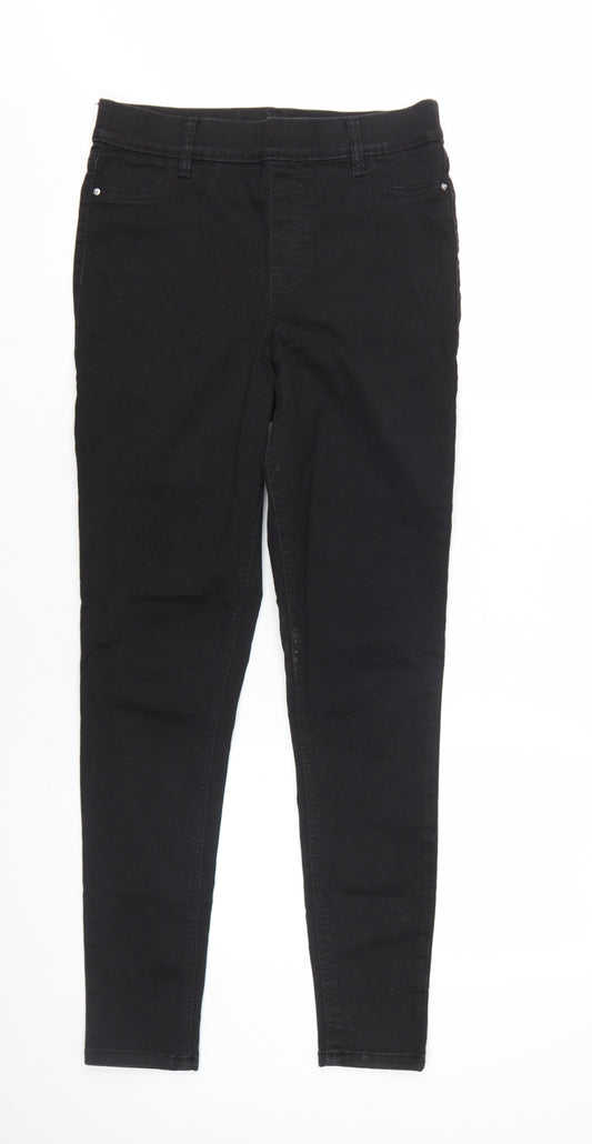 Womens UK Size 10 F&F Regular Fit Skinny Black Jeans