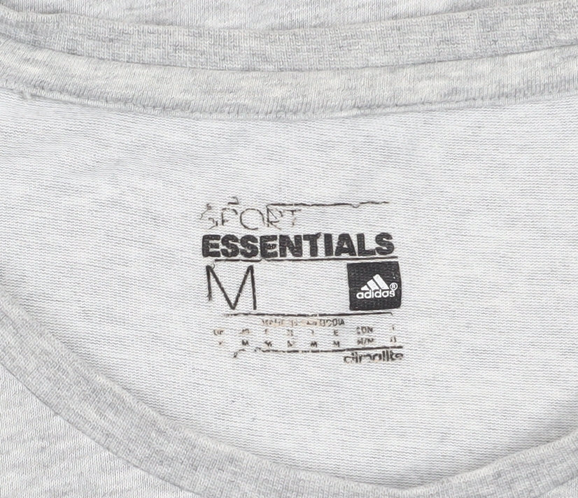 Unisex Adults UK Size M adidas Grey Basic T-Shirt