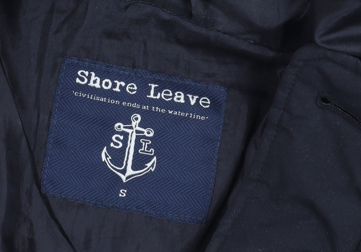 Mens UK Size S Shore Leave Black Parka Coat