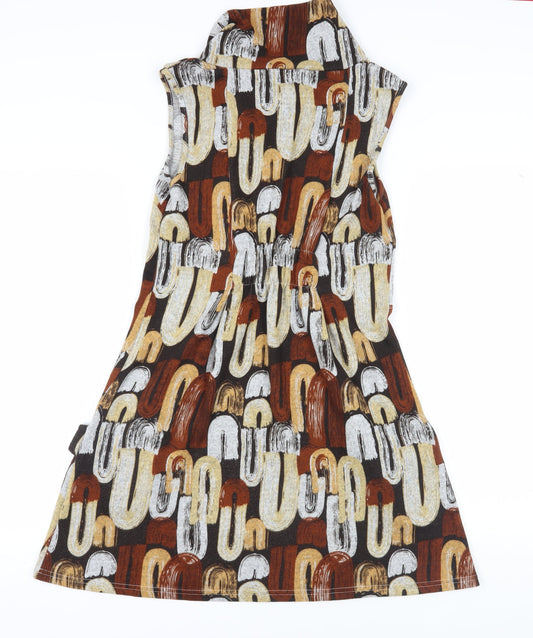 Izabel London Women's Multicoloured Cowl Neck Dress