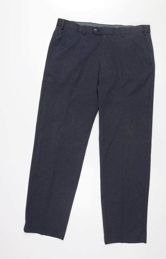 Marks and Spencer Men's Blue Dress Pants Size L