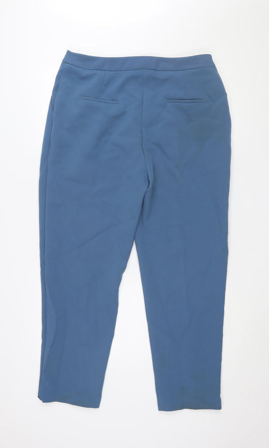 Womens UK Size 16 Topshop Regular Fit Dress Pants Blue Trousers
