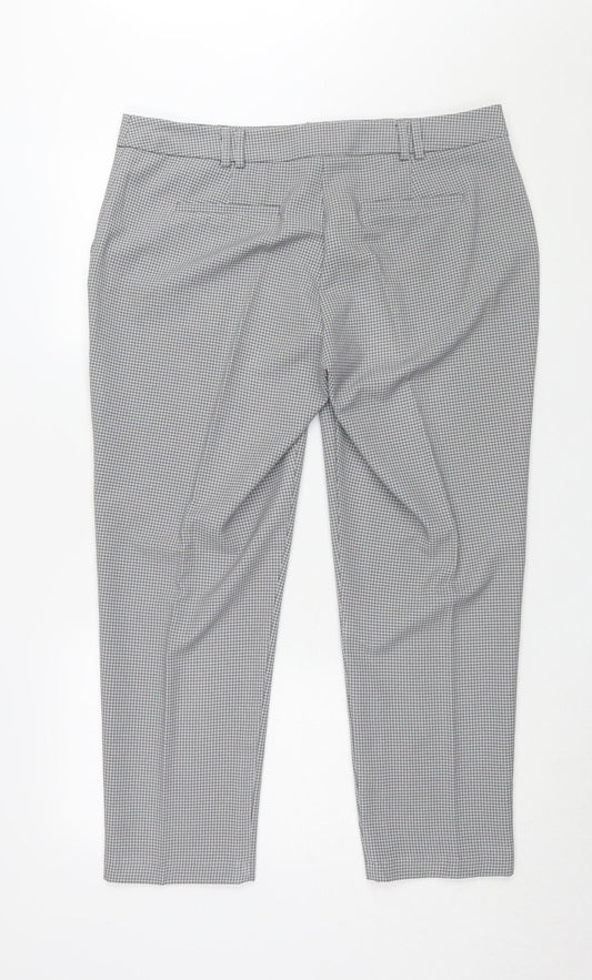 Womens UK Size 16 Dorothy Perkins Regular Fit Cropped Grey Trousers
