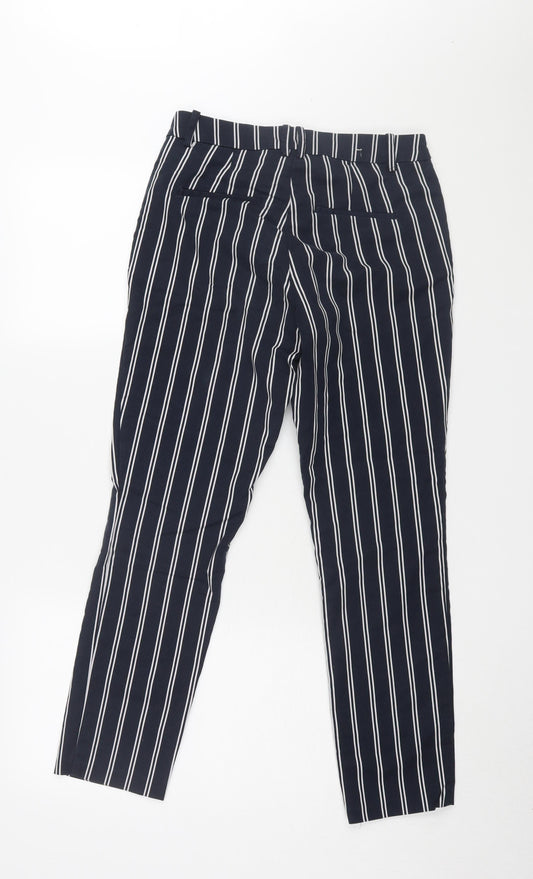 Womens UK Size 8 H&M Regular Fit Ankle Black Trousers
