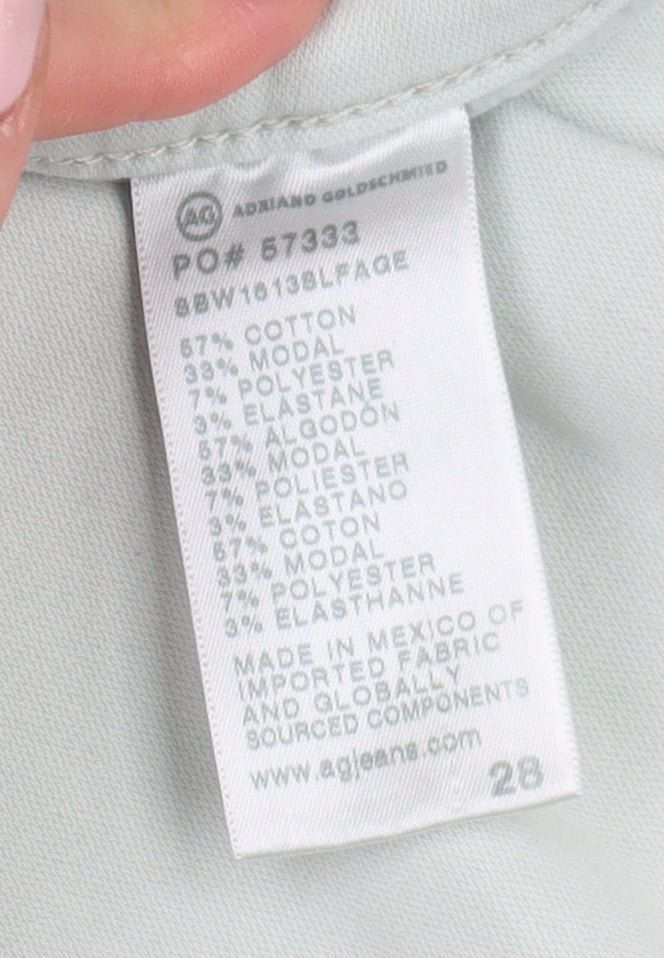 AG Men's Light Green Chino Trousers Size 28