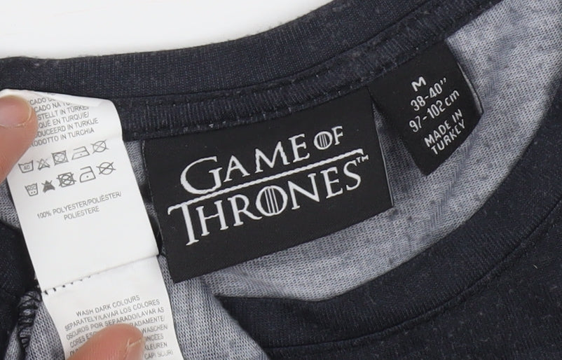 Mens UK Size M Game Of Thrones Black T-Shirt