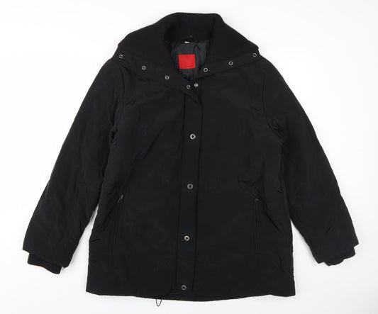 Womens UK Size 14 Frandsen Black Overcoat