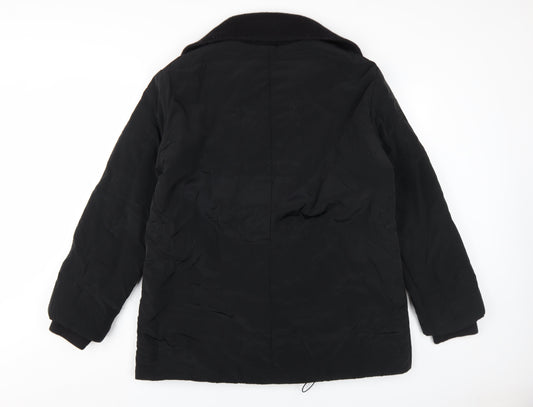 Womens UK Size 14 Frandsen Black Overcoat